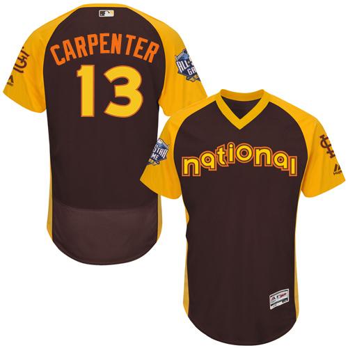Cardinals #13 Matt Carpenter Brown Flexbase Authentic Collection 2016 All-Star National League Stitched MLB Jersey - Click Image to Close